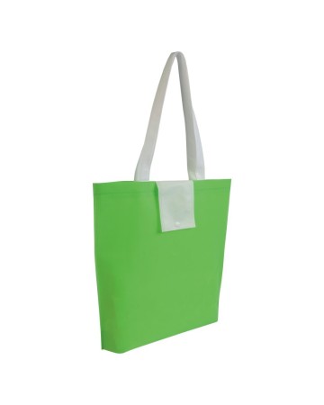 SHOPPER RIPIEGABILE IN TNT 80 G/M2 TERMOSALDATO, MANICI CORTI 19110