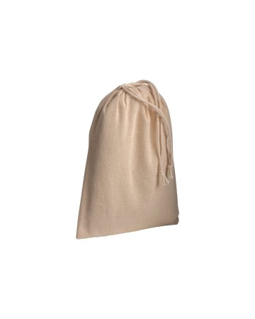 SACCHETTO IN COTONE NATURALE 120 G/M2 CON CHIUSURA A STROZZO, 15 X 20 CM 1911922