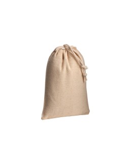SACCHETTO IN COTONE NATURALE 120 G/M2 CON CHIUSURA A STROZZO, 10 X 14 CM 1912022