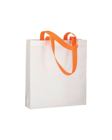 SHOPPER CON SOFFIETTO IN TNT 80 G/M2 TERMOSALDATO, MANICI LUNGHI 20139