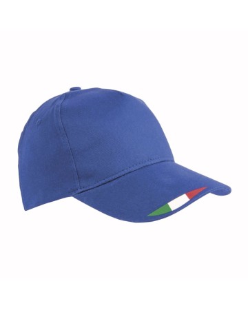 CAPPELLINO IN POLIESTERE 5 PANNELLI CON STAMPA TRICOLORE 20302