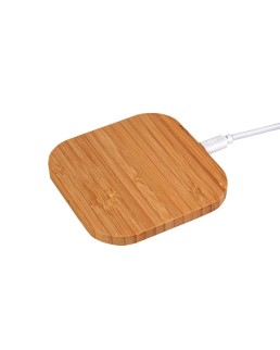 BASE DI RICARICA WIRELESS IN BAMBOO - INPUT 5V/2A , OUTPUT 5V/1A , POTENZA DI TRASMISSIONE