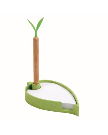 SET CON PENNA IN LEGNO, PORTA FOGLIETTI IN PAGLIA DI GRANO E PP E BLOCCHETTO PER APPUNTI 20809