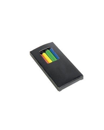 SET DI 6 MATITE IN LEGNO COLORATE FLUO A SEZIONE CILINDRICA, IN SCATOLA DI CARTONE 20819