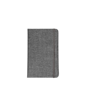 QUADERNO CON COPERTINA IN R-PET, CON ELASTICO, FOGLI A RIGHE COLOR BIANCO 21439