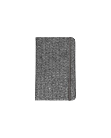 QUADERNO CON COPERTINA IN R-PET, CON ELASTICO, FOGLI A RIGHE COLOR BIANCO 21439