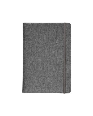 QUADERNO CON COPERTINA IN R-PET, CON ELASTICO, FOGLI A RIGHE COLOR BIANCO 21440