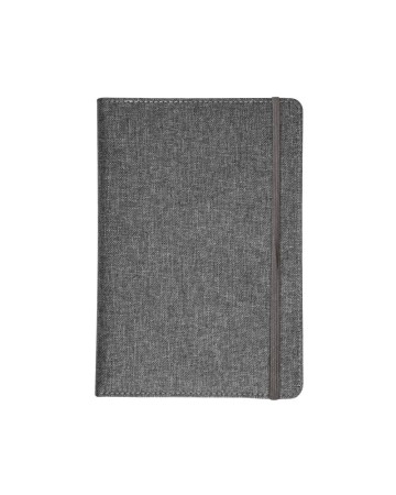 QUADERNO CON COPERTINA IN R-PET, CON ELASTICO, FOGLI A RIGHE COLOR BIANCO 21440