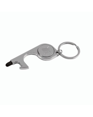 PORTACHIAVI IN METALLO (NICKEL FREE) CON: FUNZIONE NO-TOUCH PER ASCENSORE, POS, BANCOMAT 21901