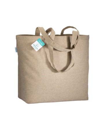 SHOPPER IN COTONE RICICLATO  190 G/M2 CON SOFFIETTO ALLA BASE, MANICI LUNGHI 22117