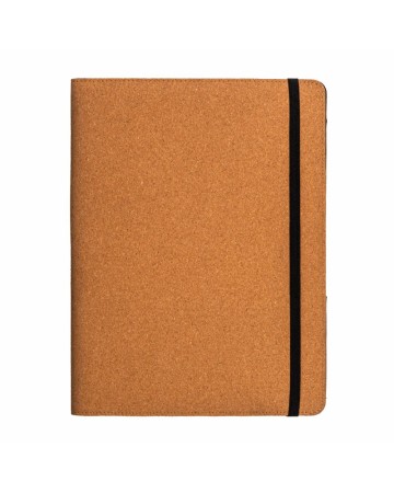 CARTELLA CONGRESSO E ORGANIZER IN SUGHERO A4 CON ELASTICO, BLOCCO 20 FOGLI 22128