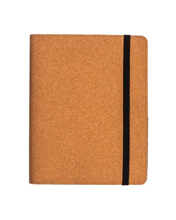 CARTELLA ORGANIZER IN SUGHERO CON ELASTICO A5, BLOCCO 64 FOGLI 22129