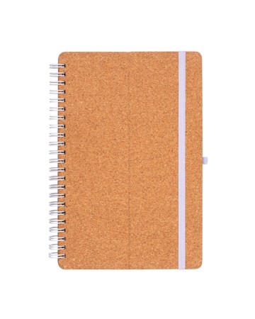 QUADERNO AD ANELLI IN SUGHERO TRASFORMABILE IN STAND PORTACELLULARE. 22451