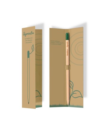 ASTUCCIO PER MATITA SPROUT CON INFOGRAFICA IN ITALIANO , INGLESE E FRANCESE 22806