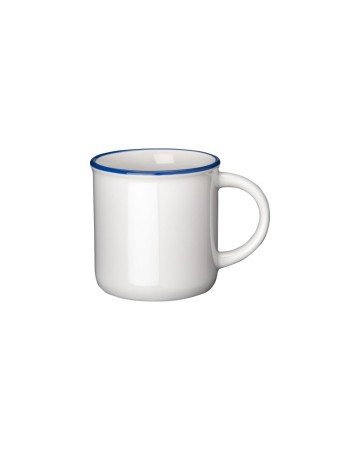 TAZZA VINTAGE IN CERAMICA DA 240 ML CON RIVESTIMENTO  PER SUBLIMAZIONE. E BORDO COLORATO 23418S