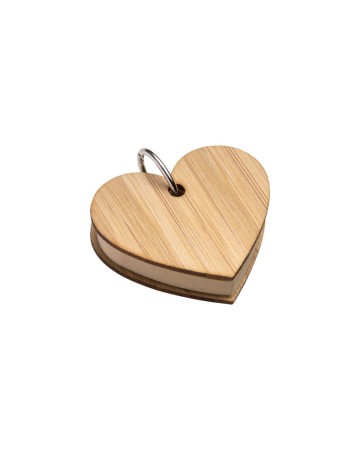 FOGLIETTI ADESIVI PER APPUNTI A FORMA DI CUORE (80 PAG.), COPERTINA IN BAMBU 23435