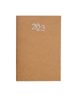 AGENDA SETTIMANALE IN CARTONCINO "CRAFT", COPERTINA MORBIDA, PAGINE COLOR AVORIO