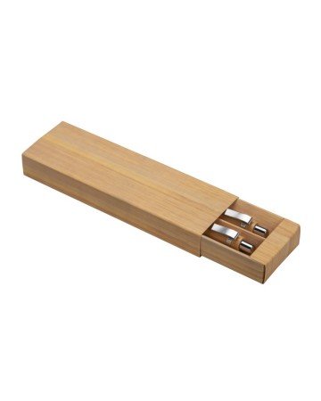 SET DI DUE PENNE A SCATTO IN BAMBOO, DI CUI UNA CON GOMMINO PER TOUCH SCREEN 23803