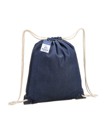 ZAINO IN COTONE DENIM RICICLATO CON CHIUSURA A STROZZO E ANGOLI RINFORZATI 24102