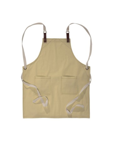 GREMBIULE DA CUCINA  IN COTONE 280 G/M2 CON 2 TASCHE FRONTALI, CINGHIE IN PU REGOLABILI. 24402