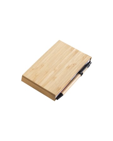 BLOCCO NOTE CON COPERTINA IN BAMB?, PENNA A SFERA E SUPPORTO PER TELEFONO 24405