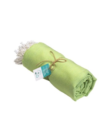 TELO MARE/PAREO  IN COTONE RICICLATO  DA 180 GR/M2 CON FRANGE, MISURA 90X170 CM 24410