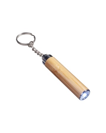 TORCIA  LED IN BAMBOO CON ANELLO PORTACHIAVI, 3 BATTERIE LR41 INCLUSE 24429