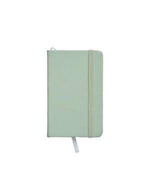 QUADERNO CON COPERTINA IN PU IN COLORI PASTELLO ED ELASTICO DI CHIUSURA 24437