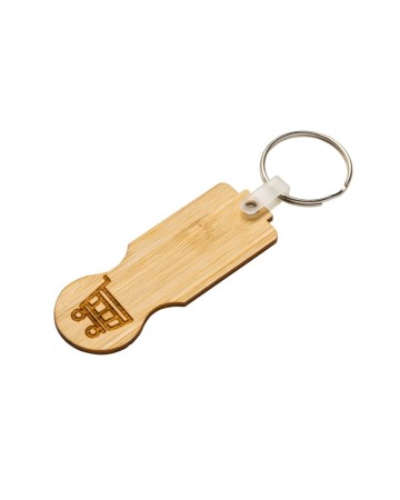 GETTONE PER CARRELLO DELLA SPESA IN BAMB? CON PORTACHIAVI 25903