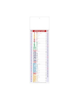 CALENDARIO 2025  DA MURO MENSILE, 12 FOGLI, SU CARTA PATINATA, TERMOSALDATO 25D060