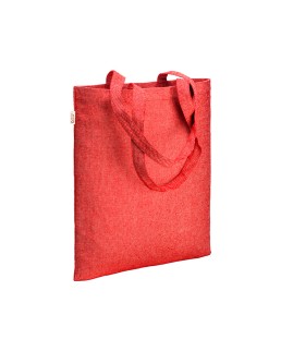 BORSA SHOPPER IN COTONE RICICLATO 300 G/M2 CON EFFETTO MELANGE CON MANICI LUNGHI 26140