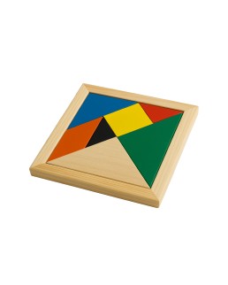 GIOCO TANGRAM IN LEGNO COLORATO, 7 PEZZI 26409