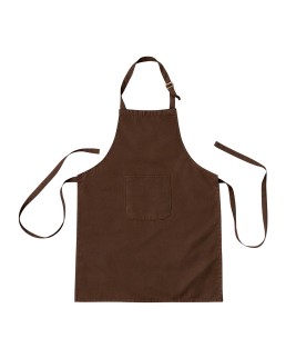 GREMBIULE DA CUCINA LUNGO REGOLABILE IN COTONE E POLIESTERE. TASCA FRONTALE 26430