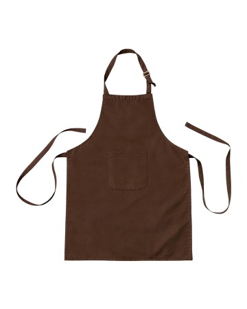 GREMBIULE DA CUCINA LUNGO REGOLABILE IN COTONE E POLIESTERE. TASCA FRONTALE 26430