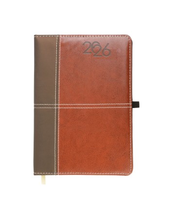 AGENDA SETTIMANALE 2026, COPERTINA RIGIDA IN PU TERMOVIRANTE CON IMPUNTURA PERIMETRALE 26703