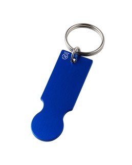 PORTACHIAVI IN ALLUMINIO RICICLATO CON GETTONE PER IL CARRELLO DELLA SPESA 26901