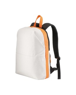 ZAINO PORTA PC IN CANVAS CON INSERTI IN ECOPELLE AD ALTA VISIBILITA