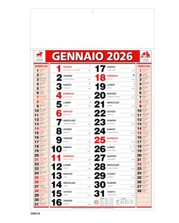 CALENDARIO OLANDESE CLASSIC D061