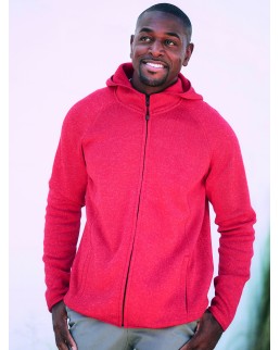 LUX HOODED KNIT FLEECE JACKET  ST5460