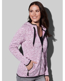 ACTIVE KNIT DONNA PILE JACKET CAPP. 100% POLY 