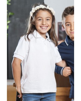 POLO TRIM PIQUE BAMBINO M/C 100% COT 180 GR