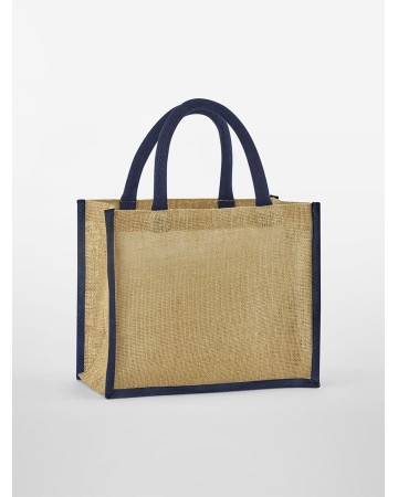 NATURAL STARCHED JUTE MIDI TOTE W473