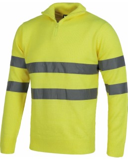 MAGLIONE  MEZZA ZIP ALTA VISIBILITA' C5508