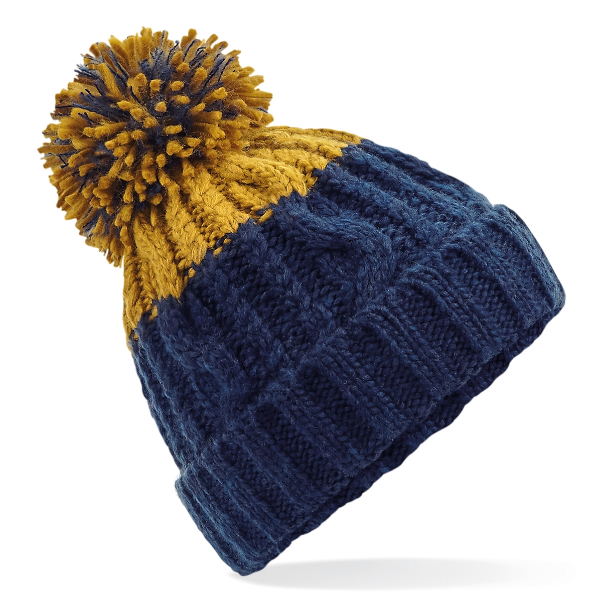 Oxford navy-mustard